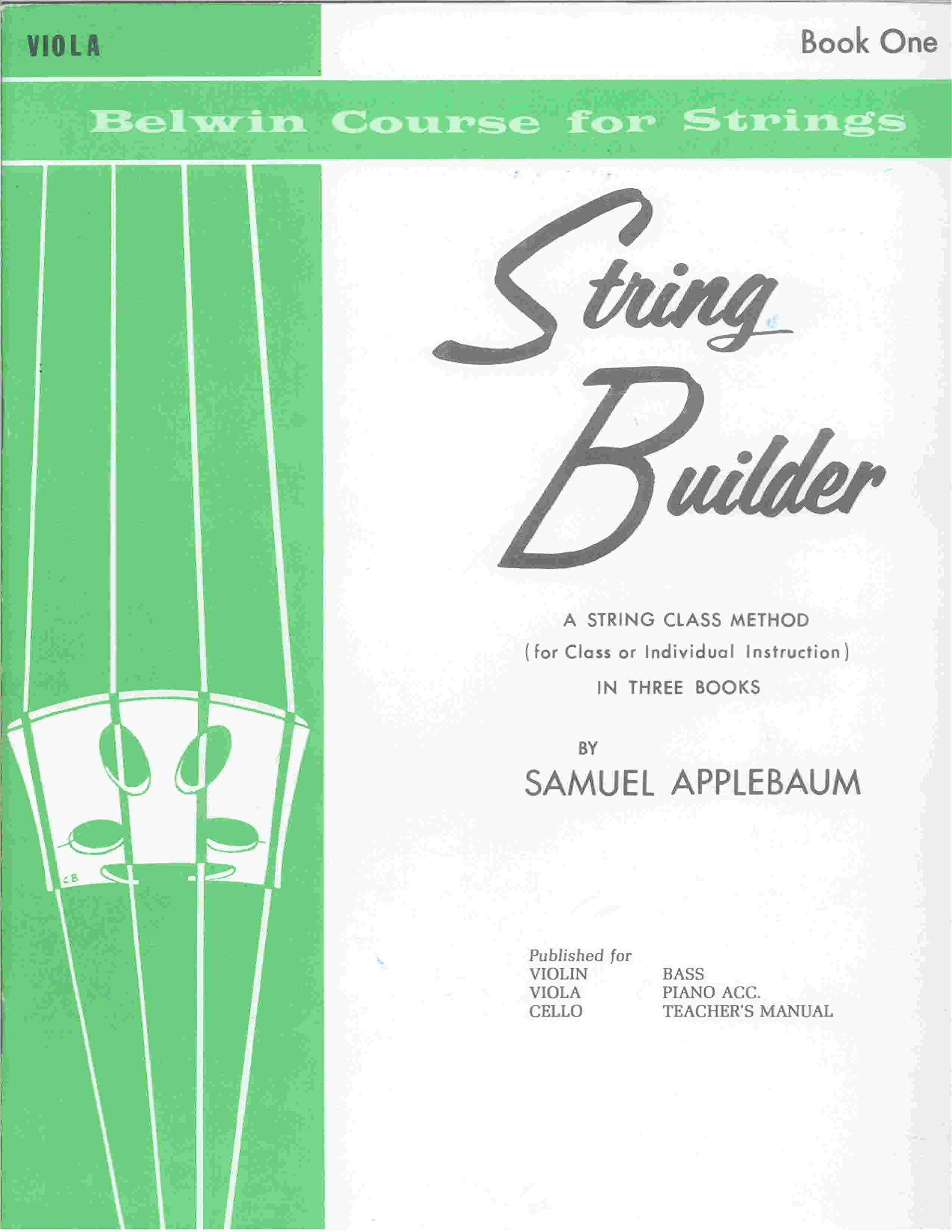 Amazon Com String Builder Book One Belwin Course For Strings Viola Samuel Applebaum Books