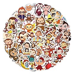 LTZSTONE Cartoon Monkey Stickers 60pcs Decals for