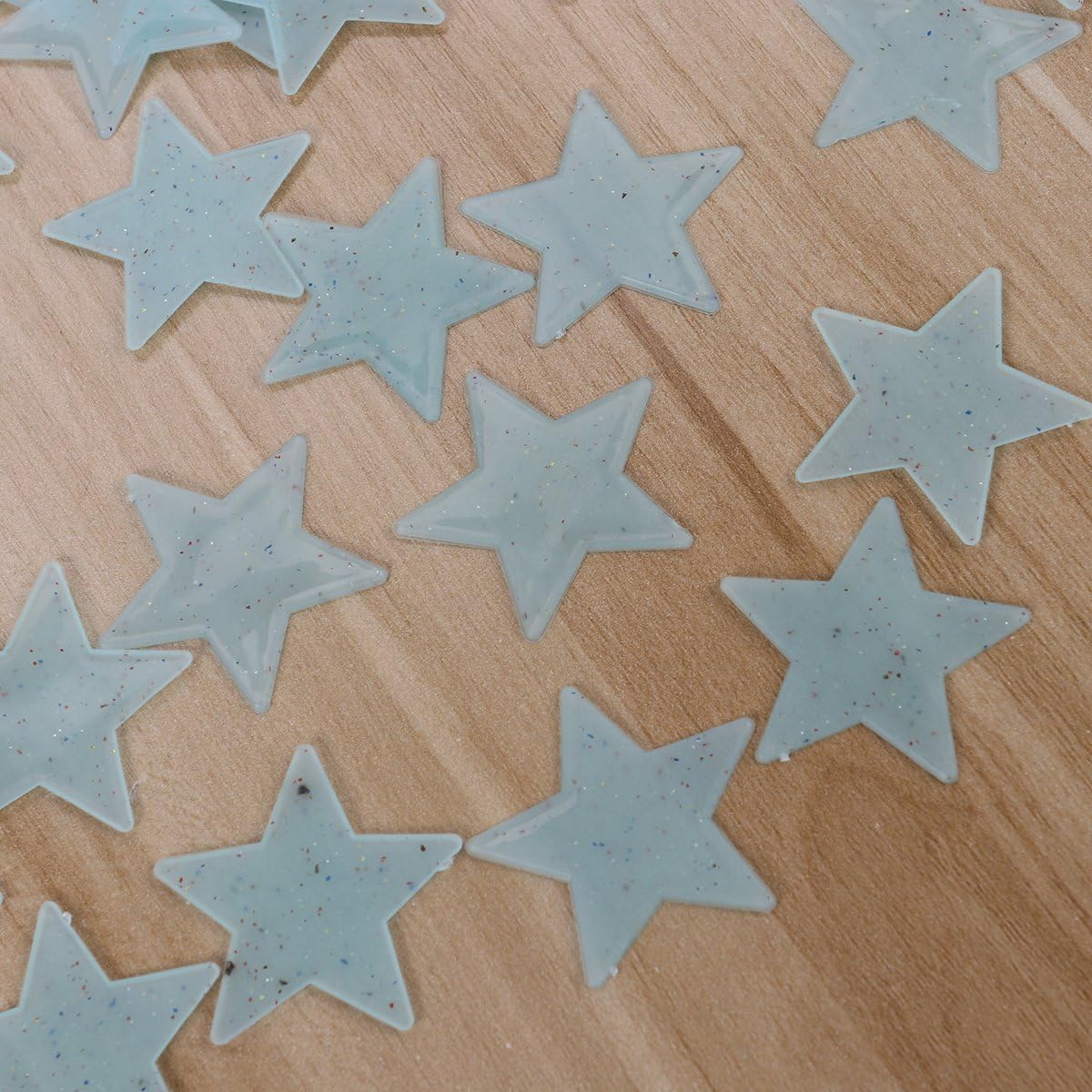 TOYMYTOY 101pcs Glow in the Dark Moon and Stars Wall Ceiling Stickers Decals Light Blue - Image 5
