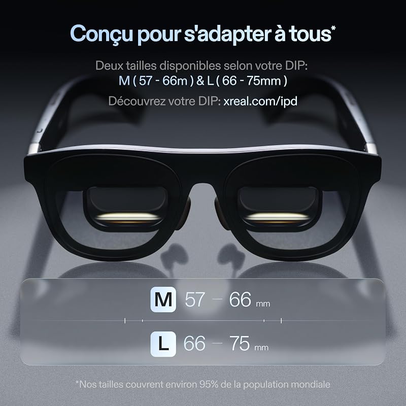 One Pro AR Lunettes, Puce X1, Écran HD171 120Hz, 3DoF Natives