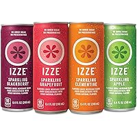 IZZE Sparkling Juice, 4 Flavor Variety Pack, 8.4 Fl Oz (24 Count)