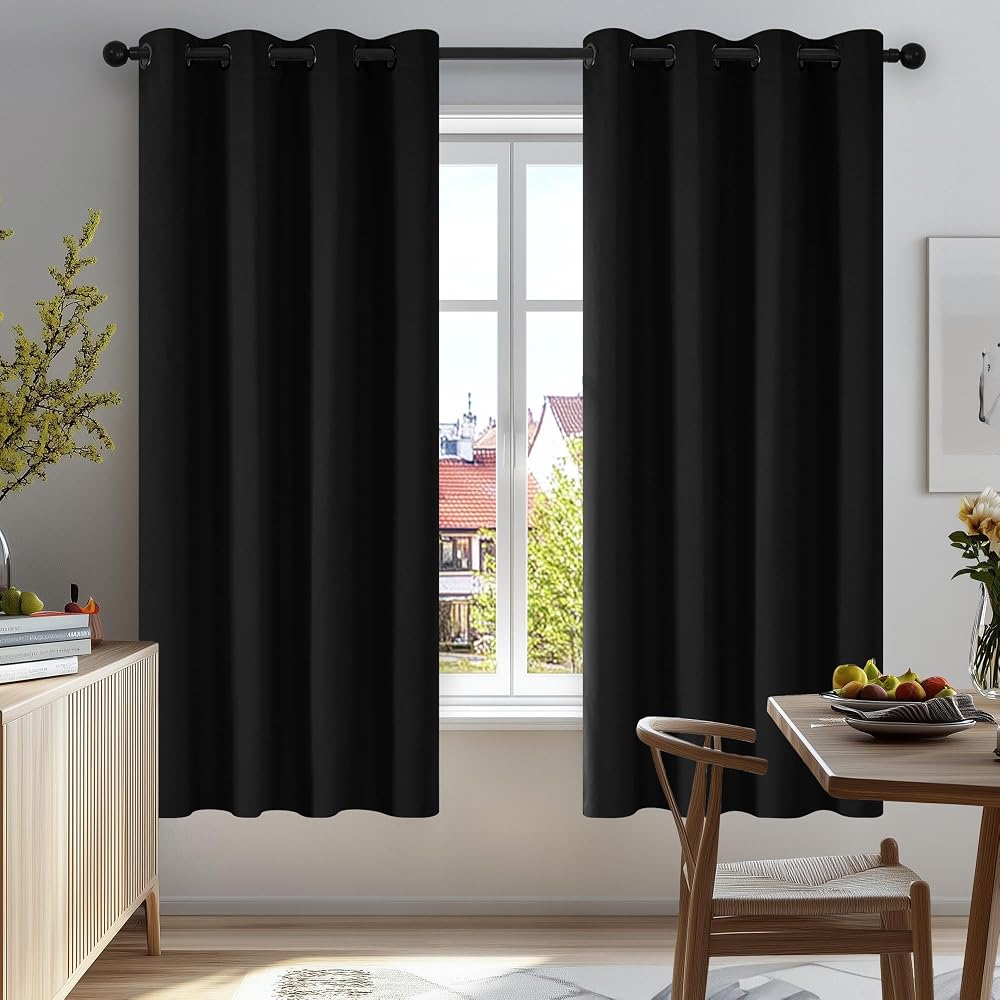 Deconovo Blackout Curtains 2 Panels 46x63 Inch Thermal Energy Saving Bedroom