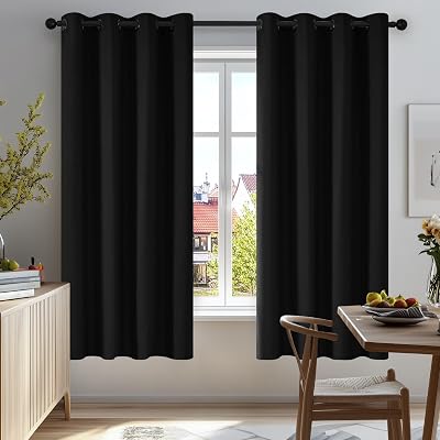 Deconovo Blackout Curtains 2 Panels 46x63 Inch Thermal Energy Saving Bedroom