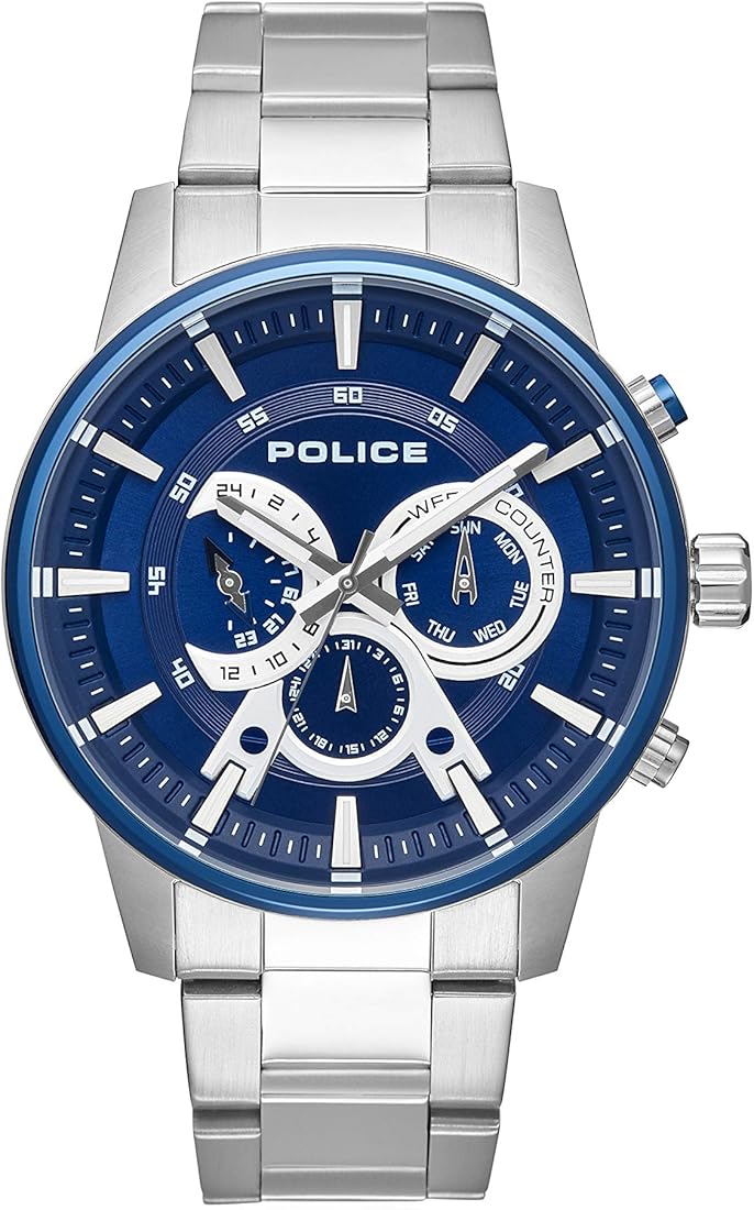 Police orologio multi-quadrante quarzo uomo con cinturino in acciaio inox 15525jstbl/03m