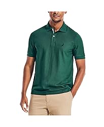 Nautica mens Classic Short Sleeve Solid Polo