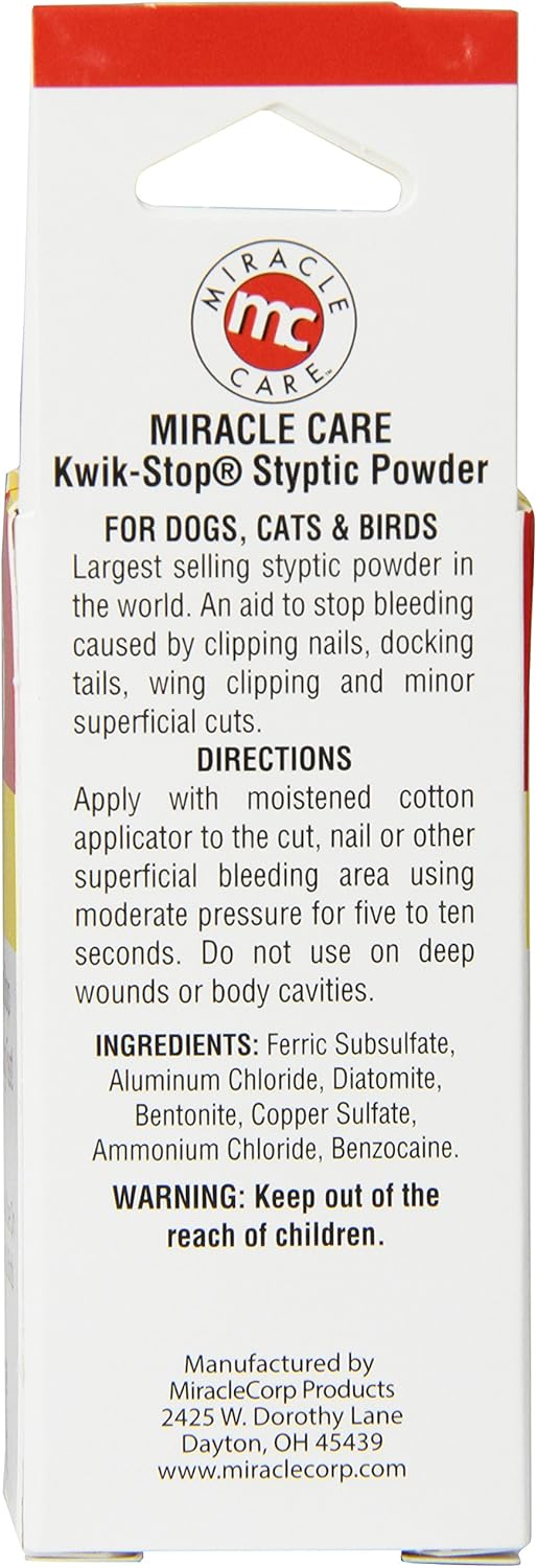 Miracle Care Kwik Stop Styptic Powder, 0.5 Oz: Pet Supplies