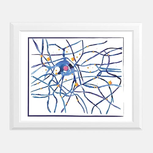Amazon Com Neuron Synapse Art Print Gift For Neurologist Handmade Amazon Com Neuron Synapse Art Print Gift For Neurologist Handmade