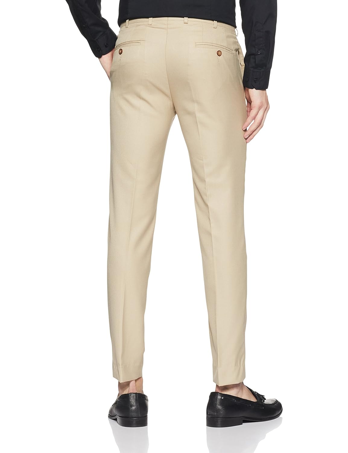 park avenue men's slim fit formal trousers