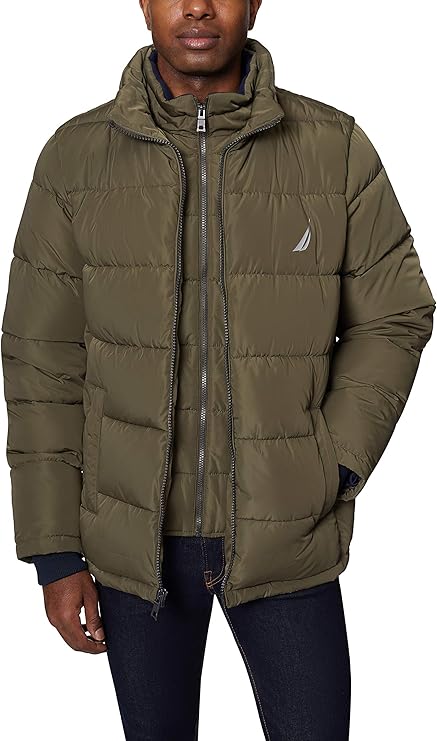 Nautica 诺帝卡 假两件 男式棉服夹克 面包服 S码2.4折$46.58 海淘转运到手约¥365 Nautica 诺帝卡 假两件 男式棉服夹克 面包服 S码2.4折$46.58 海淘转运到手约¥365