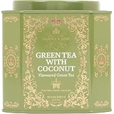 Harney &amp; Sons Green Tea with Coconut, 30 Sachets in Tin | Green tea with coconut, vanilla, ginger and lemongrass flavors. Contains caffeine.