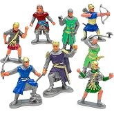 8-Piece Medieval Knight Figures, 3-Inch Toy Soldiers for Kids' Pretend Play | Set of eight 2.5&ndash;3 in Free-Standing Knight Figures for Pretend Play, Cake Toppers, Displays and Party Favors.