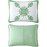 Tommy Bahama - King Sham, 100% Cotton Pillow, Prewashed with Lofted Fill, Rounded Corner Shams & Easy Two-Piece Back Closure (Molokai Green, 21