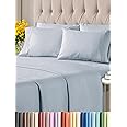 King 6 Piece Sheet Set - Breathable & Cooling Bed Sheets - Hotel Luxury Bed Sheets for Women, Men, Kids & Teens - Comfy Bedding w/ Deep Pockets & Easy Fit - Soft & Wrinkle Free - King Sky Blue Sheets