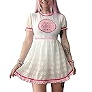 Littleforbig Adult Baby Diaper Lover ABDL Snap Crotch Romper Onesie - Daddy's Princess Lacy Dress