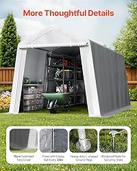 VEVOR Outdoor Storage Shed, 8 x 14 ft Portable
