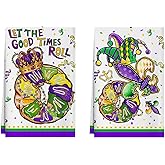 XCHI Doughnut Hat Iris Fleur De Lis Beads Mardi Gras Kitchen Towels Carnival Dish Towels 18x26 Inch Home Kitchen Decorations Hand Towels Set of 2 Drying Dishcloth