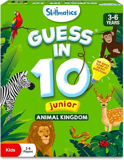 Skillmatics Guess in 10 Animal Kingdom Junior Card Game