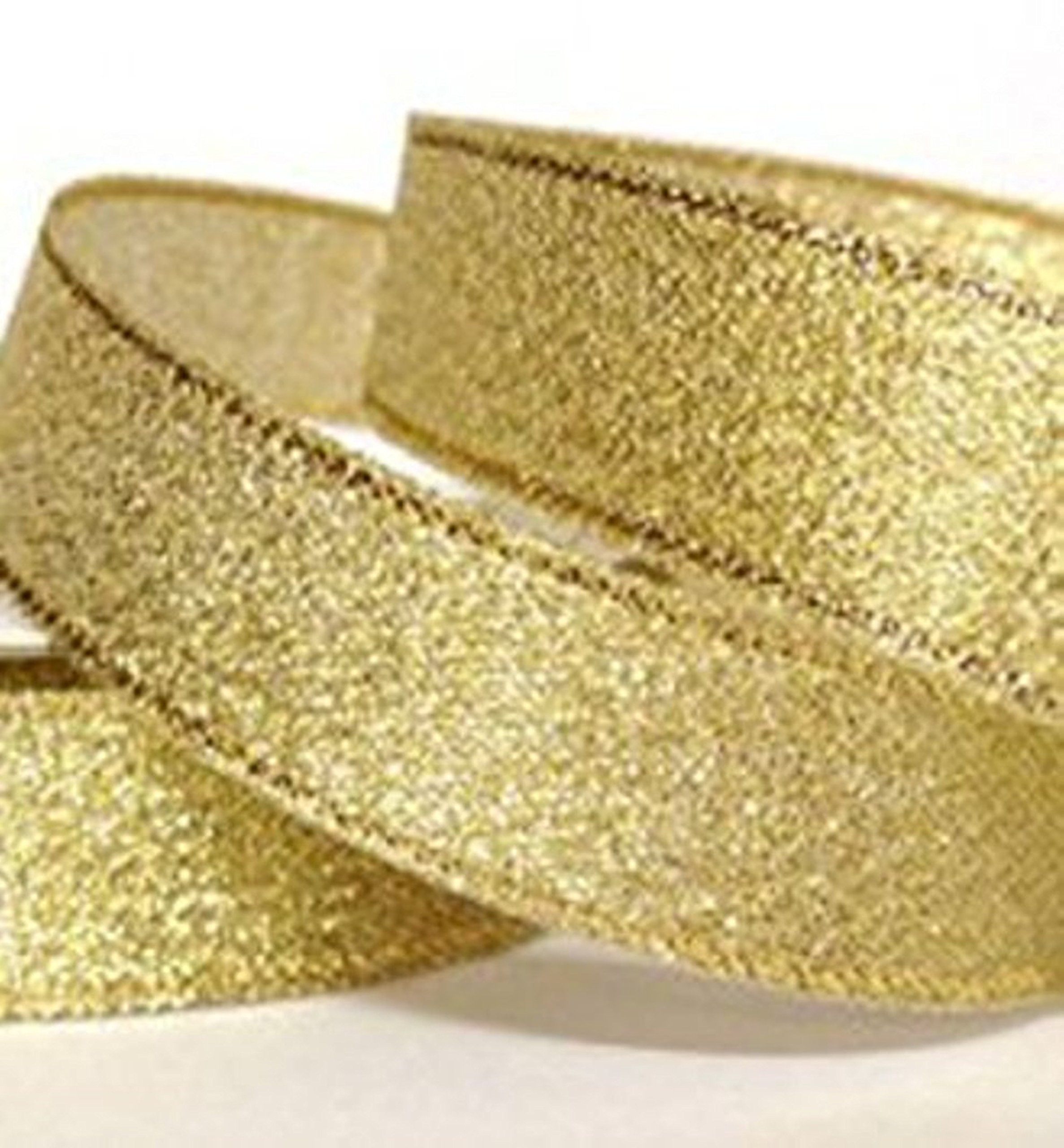 Metallic Gold Organza Ribbon 20mm Wide. Decorative Ribbon for Gifts Wrap Sew Party, Decorations Events Dress Wedding Christmas Crafts, Bows Car, Floral Balloons Hairs, DIY, Bouquets, Cake More
