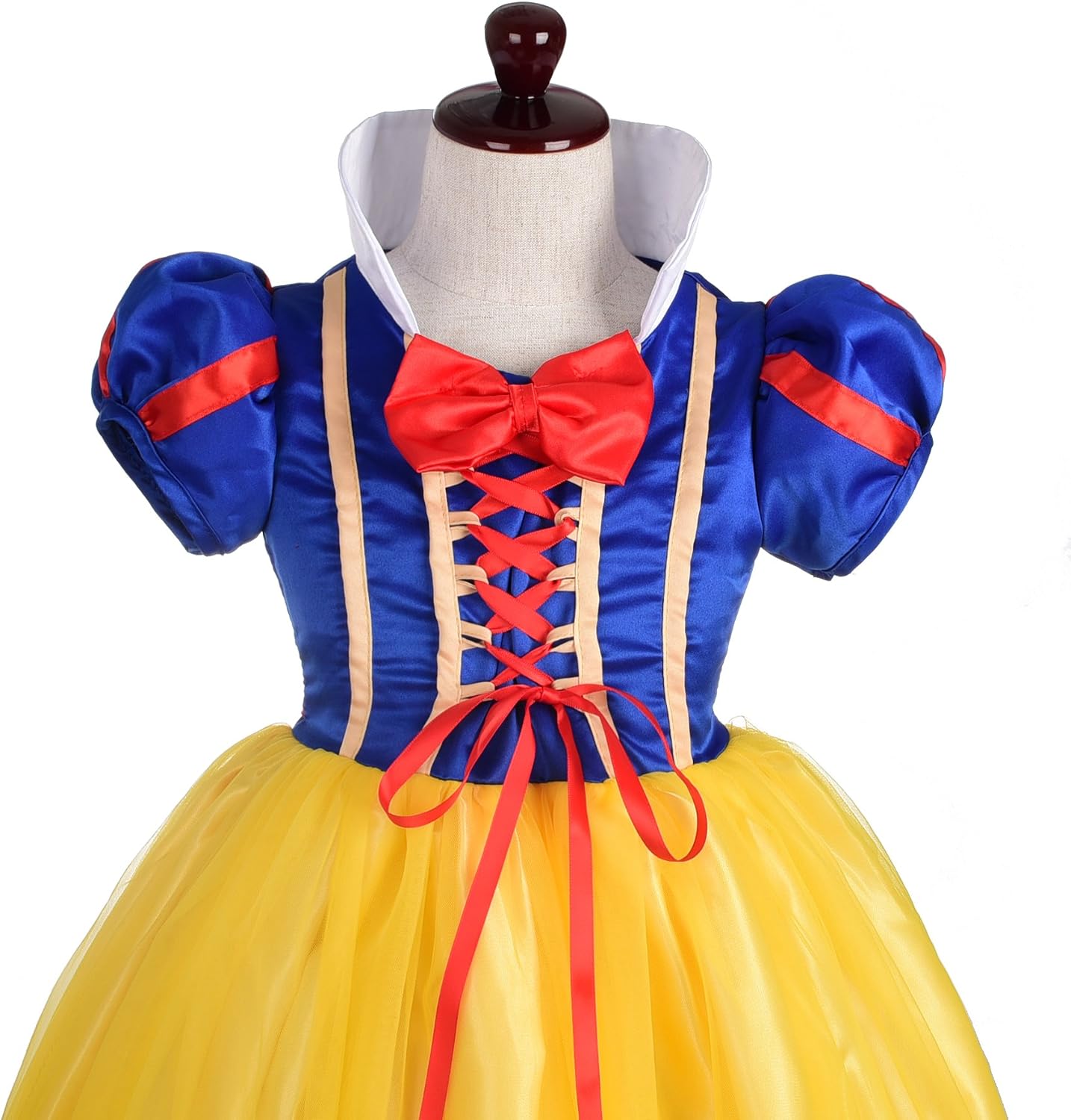 Lito Angels Girls Princess Costume Halloween Party Fancy Dress Up, Red Ribbon Style, 8-9 Years, Style a (With Red Ribbon) - Image 5