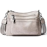 Bluome Crossbody Purses for Women, Medium Large Faux Leather Crossbody Bags Lightweight Sling Bag Shoulder Handbags