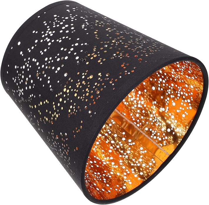 OSALADI Cloth Lamp Shade, Hollow Out Modern Dust Proof Cover Fabric