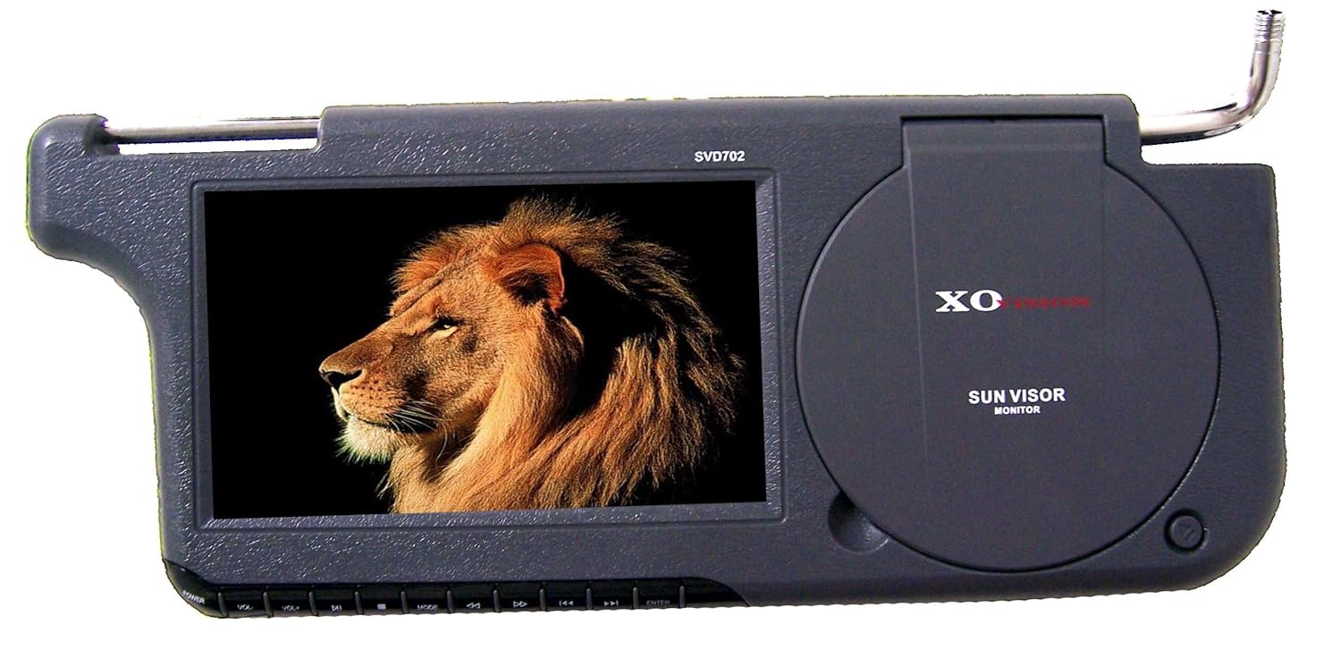 XOVISION SVD702 7" SunvisiorMonitor with Built-In DVD