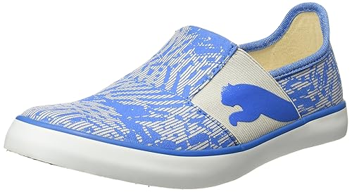 puma lazy slip on blue sneakers