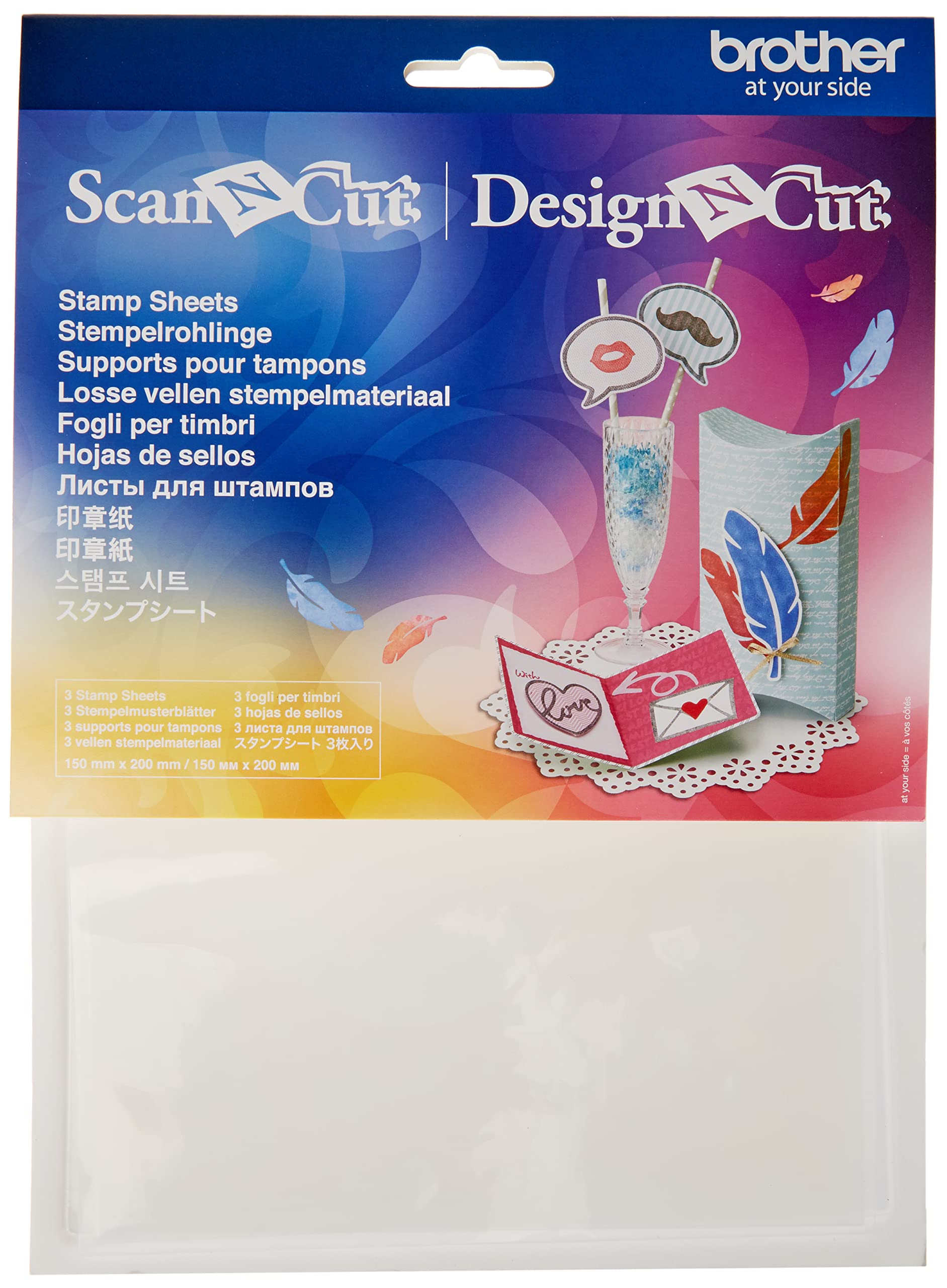 Brother 3 ScanNCut Silicone stamp sheets 15 x 20 cm