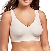 Hanes Womens Wireless Bra, Smooth Comfort Full-Coverage T-Shirt Bra for Women, Single Or 2-Pack