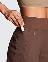 CRZ YOGA Women's Lightweight Mid Rise Hiking Shorts
