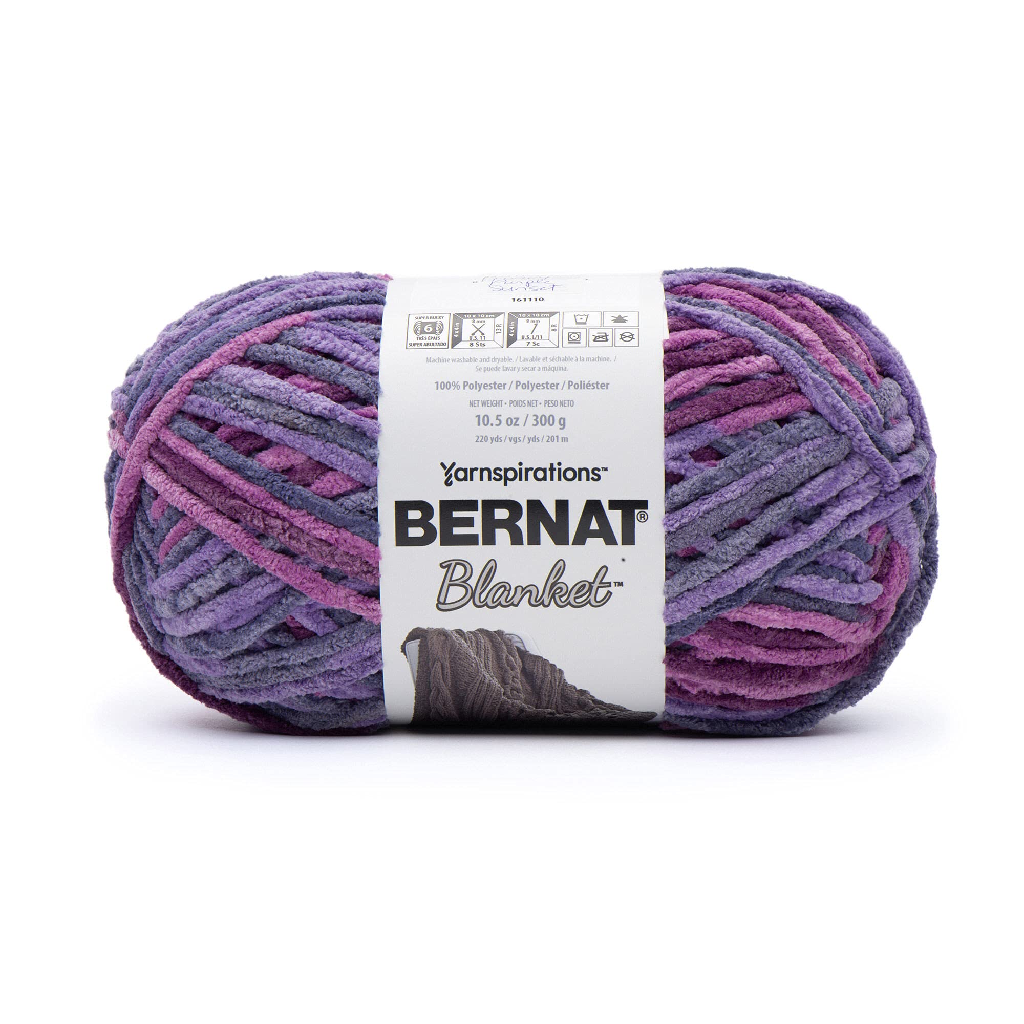Bernat Yarn Blanket, Purple Sunset, 300g