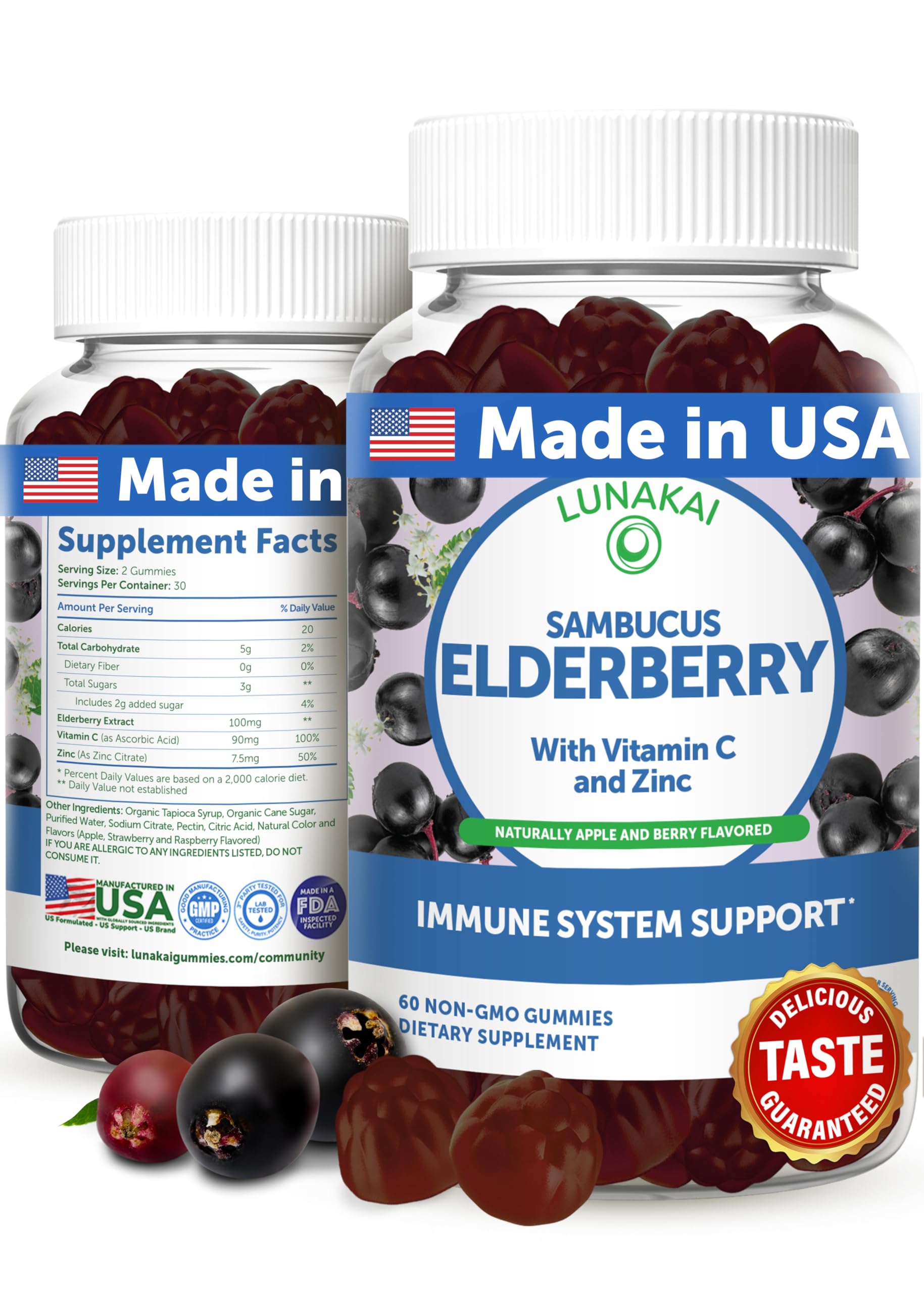 Black Sambucus Elderberry Gummies