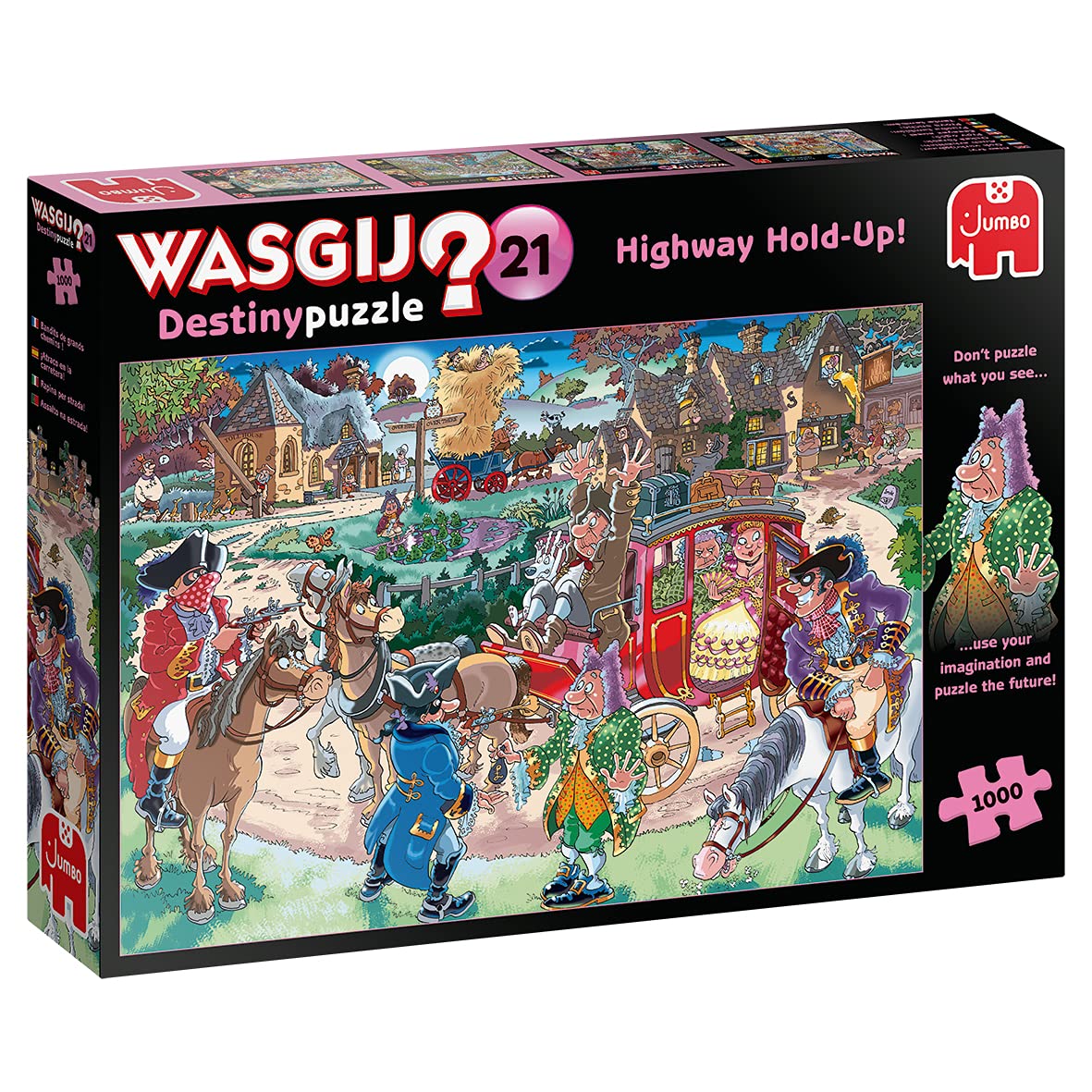 Wasgij Destiny 21, Highway Holdup - 1000 Piece Jigsaw Puzzles for Adults - Colourful, Challenging & Brainteasing Adults Jigsaw Puzzle - Puzzle the Future - 100% Recycled Cardboard - 1000pcs - Jumbo