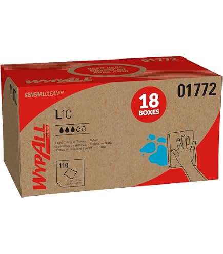 WypAll PowerClean L40 Cloths Extra Absorbent Wipes (03046), Pop-Up