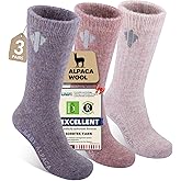 Alpaca Socks for Men and Women, Heavyweight Thermal Thick Warm Alpaca Wool Boot Sock for Hunting, Hiking, Moisture Wicking