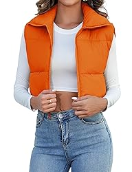 Kissonic Women's Padded Down Vest Puffer Stand