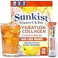 The Frozen Bean Sunkist Collagen + Hydration Cara-Cara Orange Electrolyte Drink Mix (Pack of 20), Energy Drink with Electrolytes, Vitamin C, Zinc Collagen Peptides