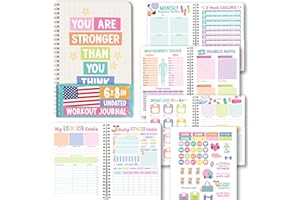 HADLEY DESIGNS Workout Journal for Women - Health and Fitness Journal, Undated Workout Log Book for Women, Health and Fitness Planner 2026, Exercise Planner Weight Loss Tracker, Exercise Log Book
