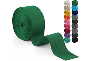 WEBSUKA Polyester Webbing Strap 17+Colors – 1"&1.5"&2" – 10 Yards Heavy Duty Webbing Roll, Flat Webbing Strap for Indoor&Outdoor Gear, Climbing, DIY Crafting, Repairing