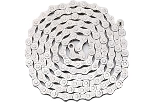 Aikolesa Bike Chain, 6 7 8 Speed Bike Chain 1/2" x 3/32" 116 Links Bicycle Chain for Road Mountain Folding Racing Cycling Bikes (Sliver)