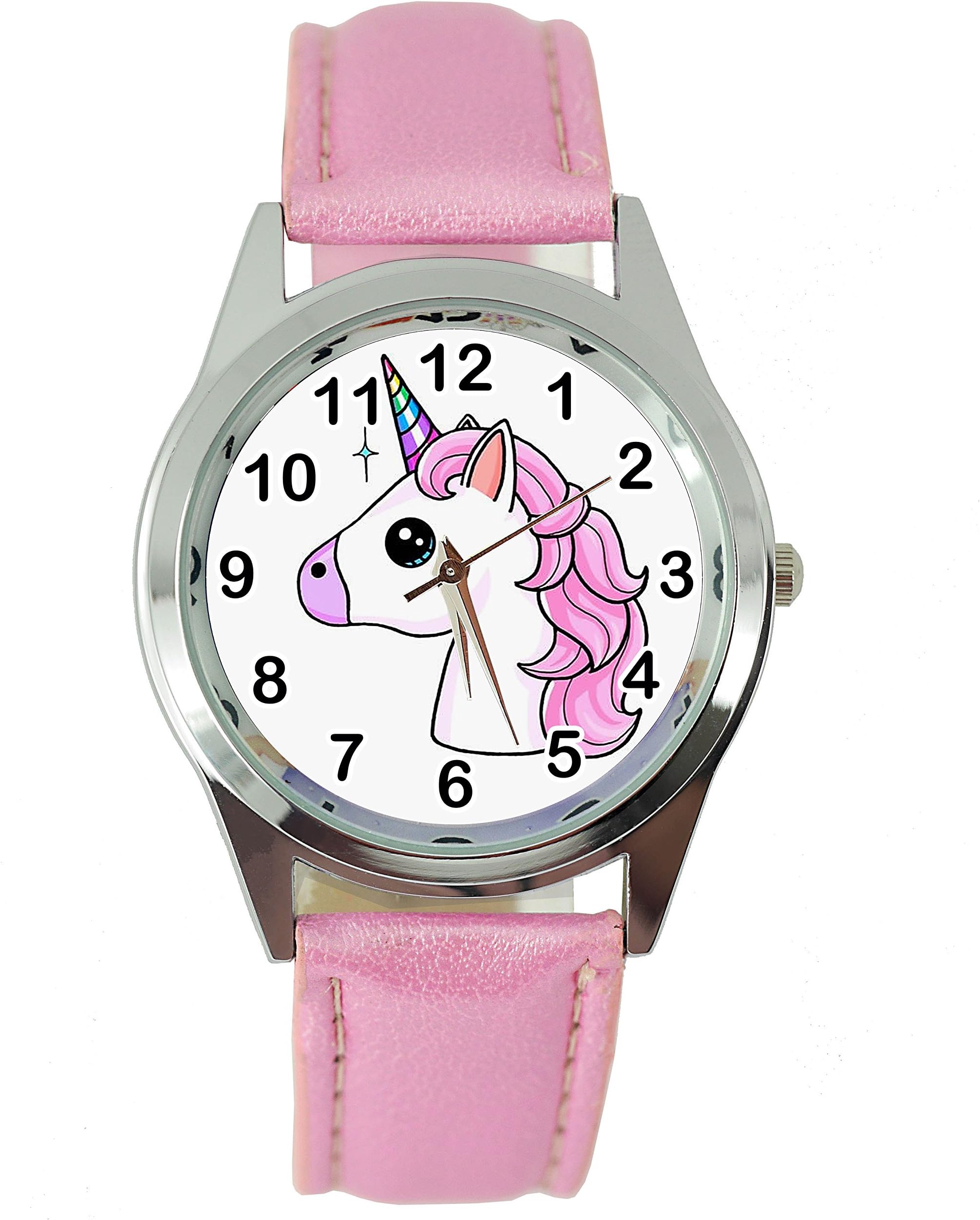 TAPORTUnicorn Pink Leather Band Quartz Watch E3