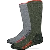 Realtree Mens Heavyweight Ultra Dri Merino Wool Blend Mid Calf Boot Socks 2 Pair Pack (US, Alpha, Large, Regular, Regular, Assorted)