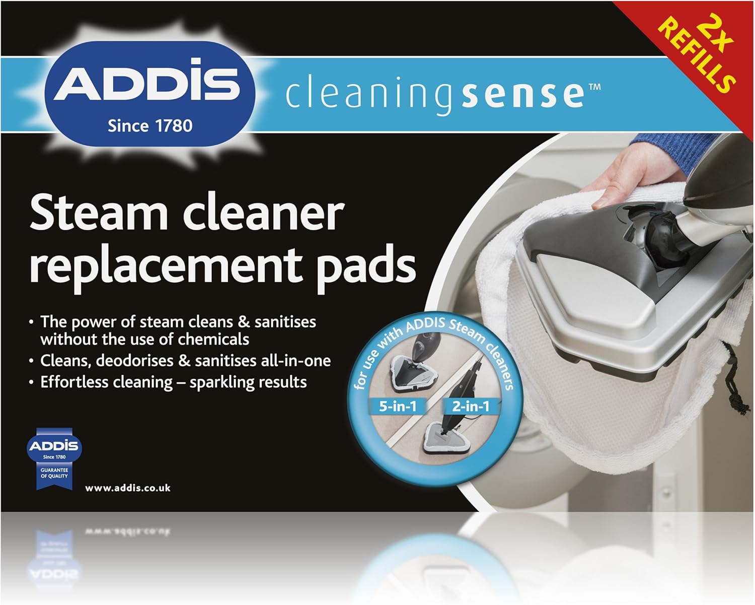 Addis Steam Cleaner Replacement Pads (2pk) Amazon.co.uk Kitchen & Home