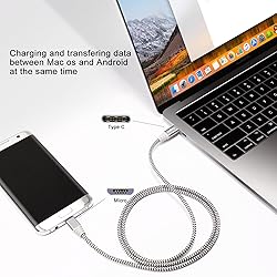 Fasgear USB C to Micro USB Cable 6ft Nylon Braided