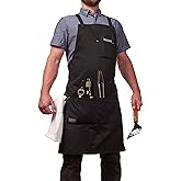 Hudson Durable Goods - Professional Grade Chef Apron for Kitchen, BBQ & Grill