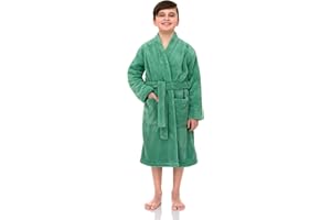 TowelSelections Boys Robe Kids Soft Plush Kimono Fleece Bathrobe
