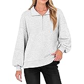 ANRABESS Womens Oversized Sweatshirts Quarter Zip Long Sleeve Comfy Casual Pullover Tops 2025 Fall Trendy Y2K Clothes