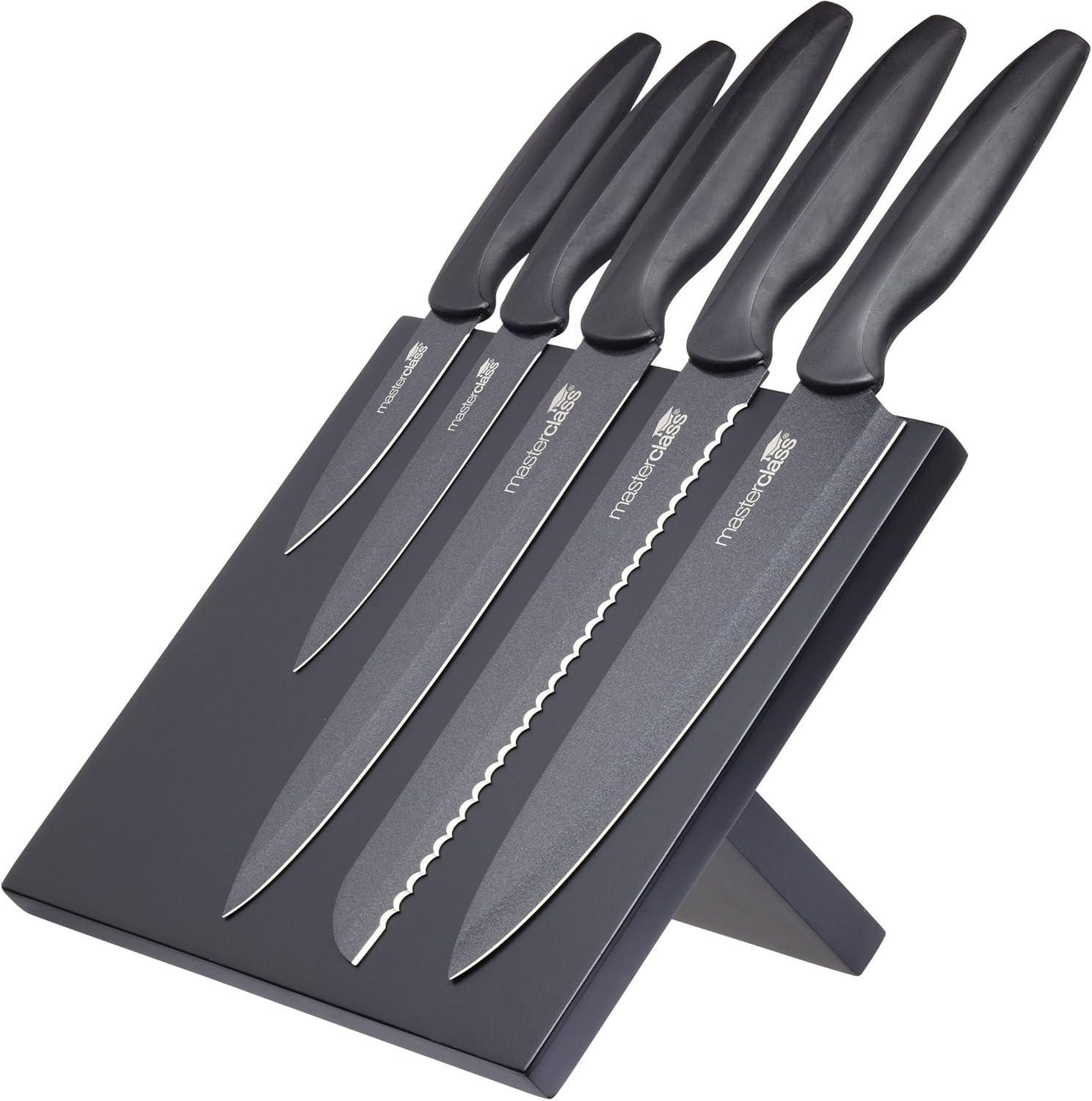 MasterClass Agudo 5Piece NonStick Stainless Steel Knife Set and