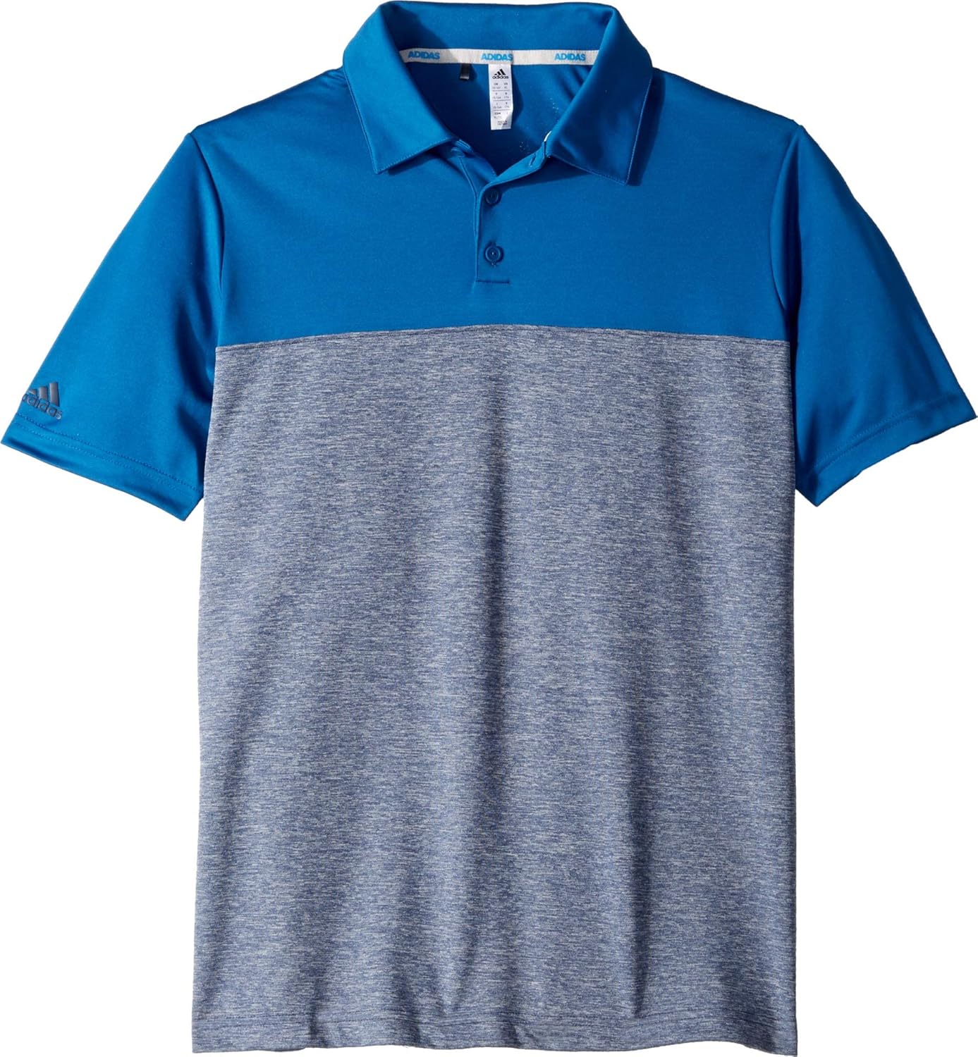 adidas Boys' Heathered Color Blocked Polo: Clothing