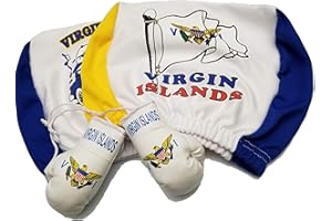 BUNFIRE St Thomas U.S Virgin Islands Headrest Cover Flag Fit for Cars Vans Trucks-Sold by a Pairs w/Virgin Islands Boxing Gloves